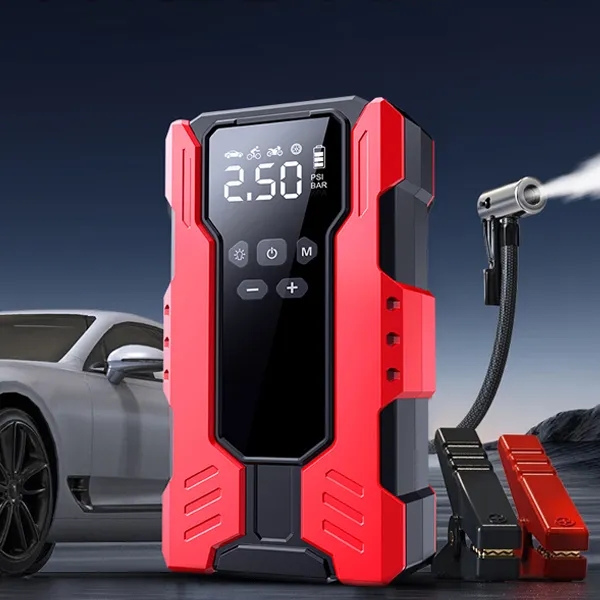 12V Car Emergency Jump Starter with Air Compressor 6