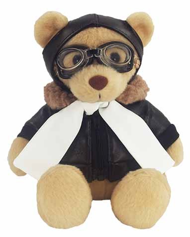 8" Custom Tan Max Aviator Bear 1