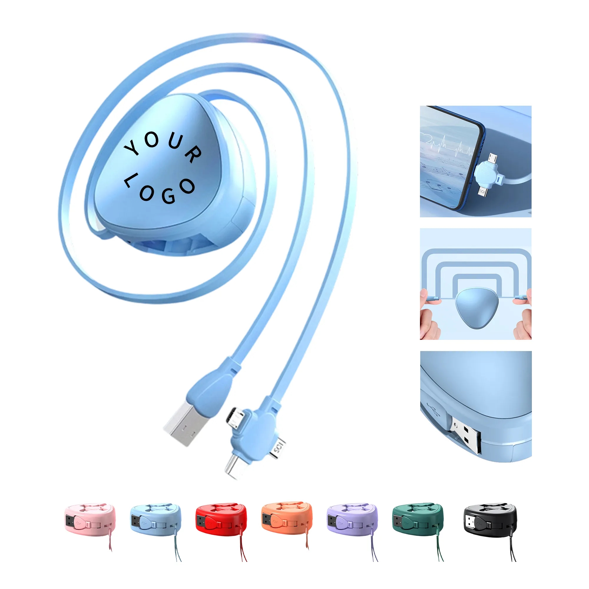 Retractable 3-in-1 Charging Cable with Stand 1