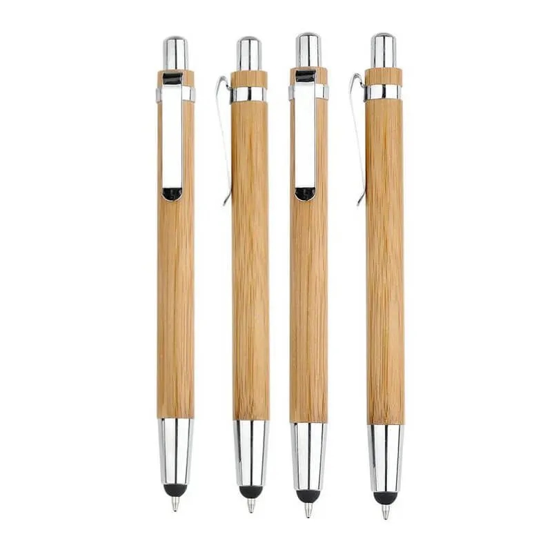 Bamboo Ballpoint Pen with Stylus 6