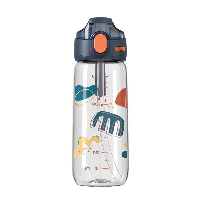 14.5 Oz. Plastic Kids Water Bottle With Straw 4