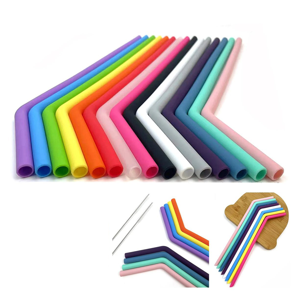 Eco Friendly Silicone Straw for Smoothies and Shakes 2