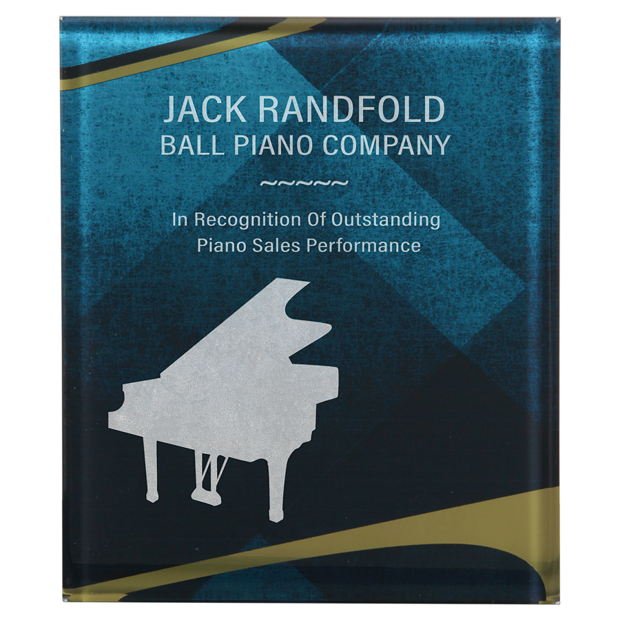 8.75" x 11.75" Blue & Gold Apex Plaque Award