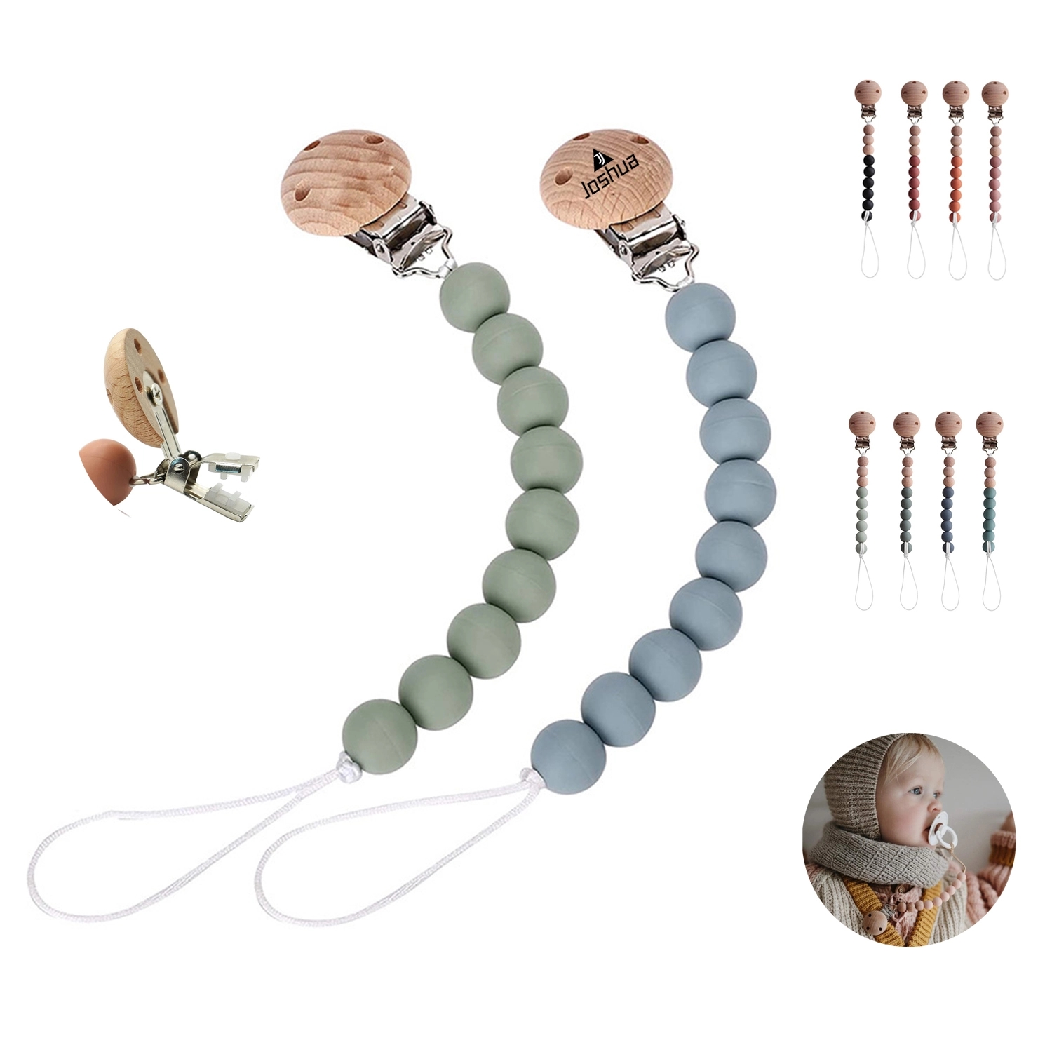 Baby Pacifier Matal Clips Chain 1