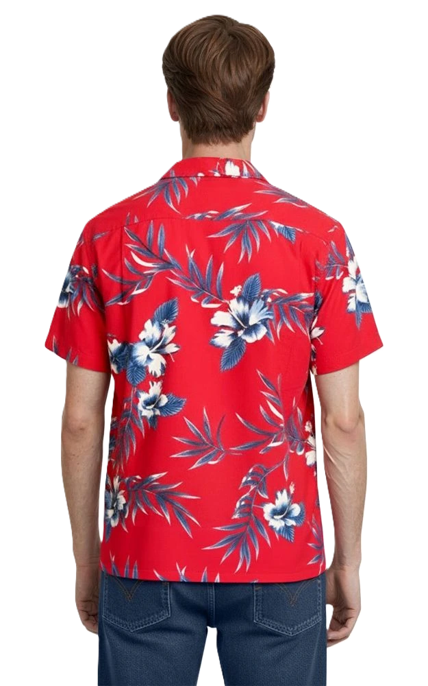 Hibiscus Print Camp Shirt 6