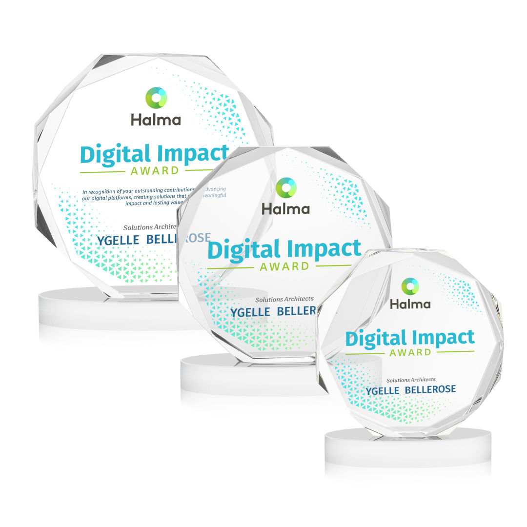 Acadian VividPrint™ Award on Alberton Base - White