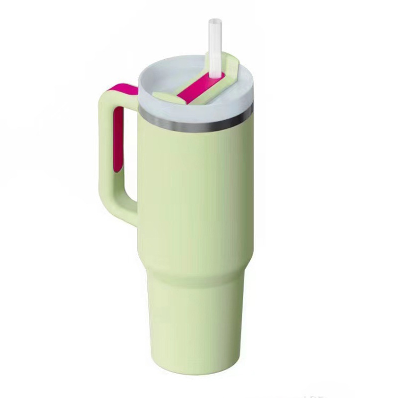 40 oz Vacuum Stainless Steel Tumbler W/ Straw & Lid 13