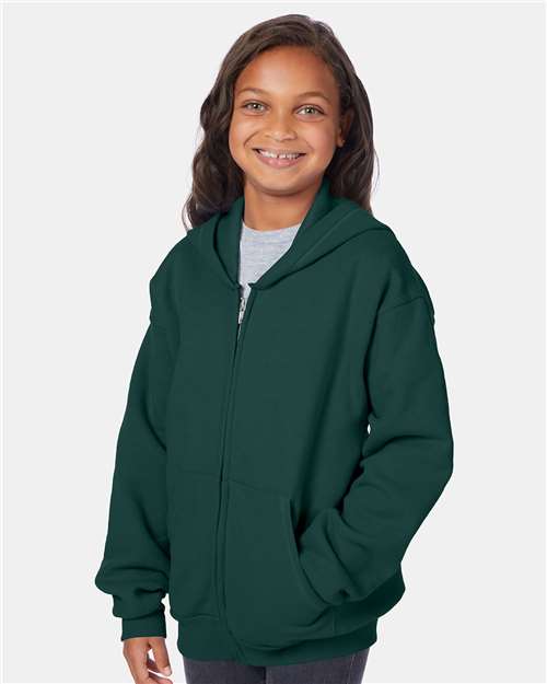 Youth EcoSmart® Full-Zip Hooded Sweatshirt - P480 28