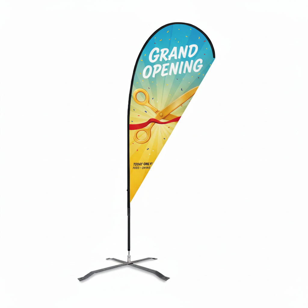 Flex Blade® LX Teardrop Banner with Pole, Double-Sided - 6' Event Flag 5