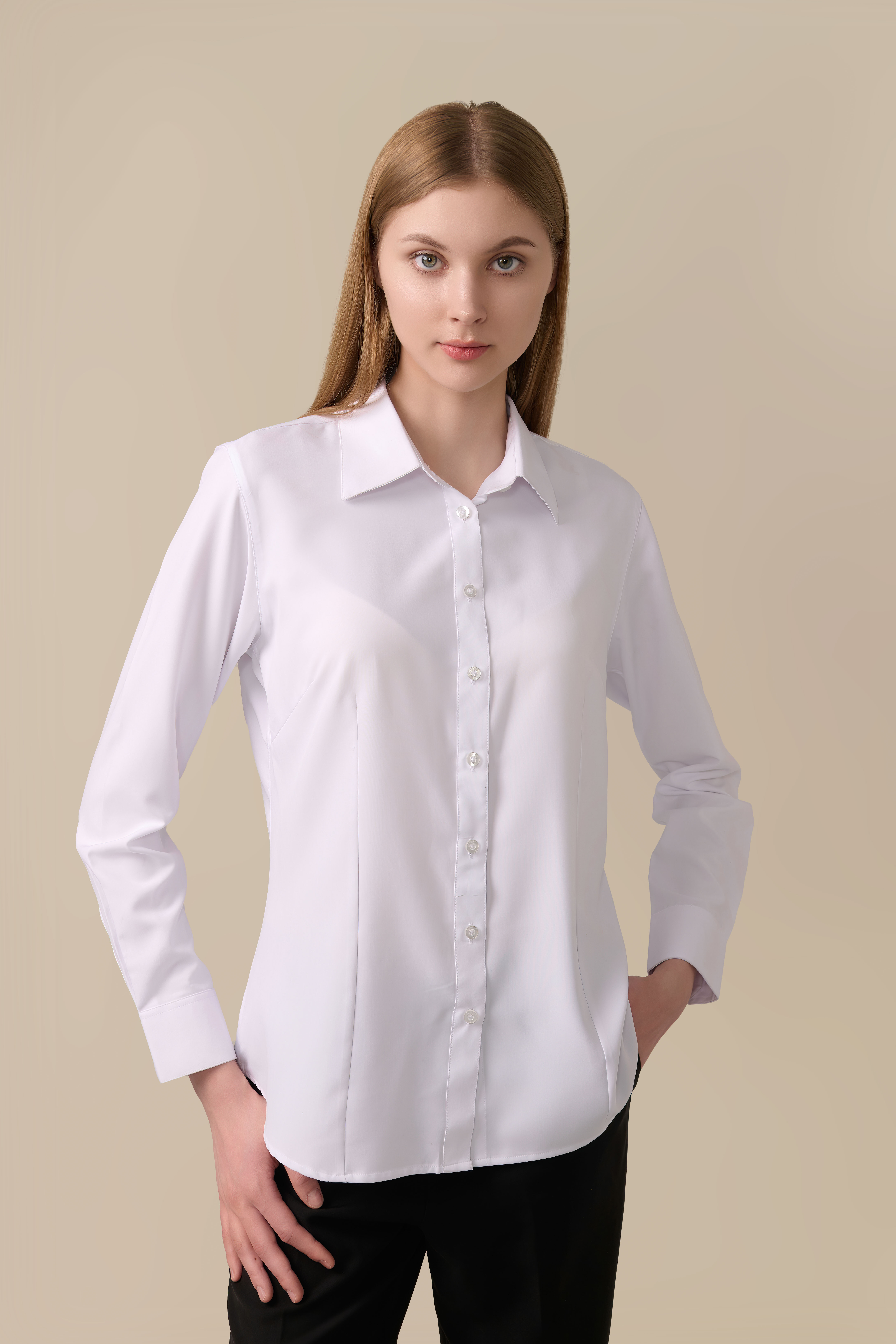 Elemental® Coffee Shirts - Button Down Sustainable Dress Shirts - Women 2