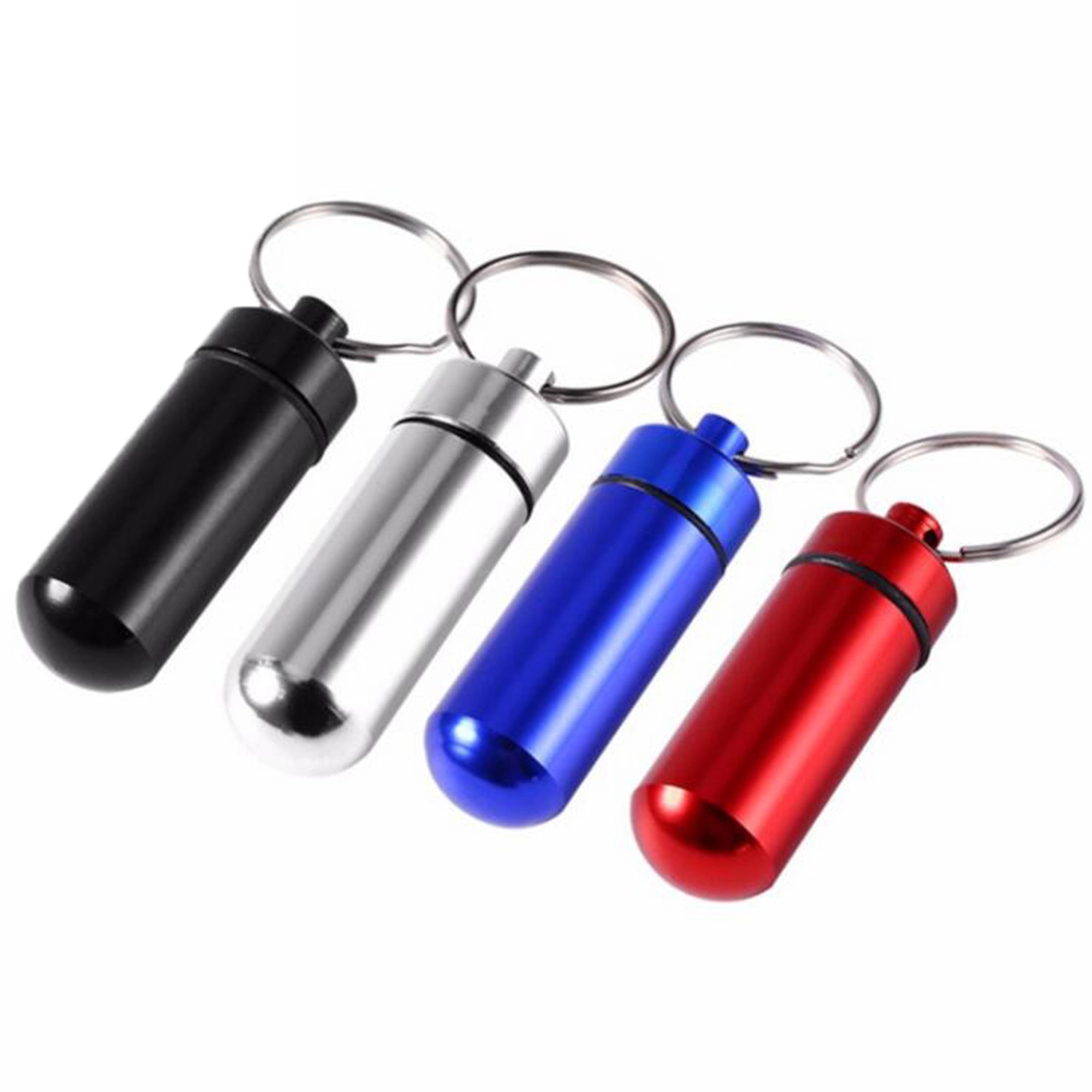 Metal Waterproof Keychain Pill Container 3