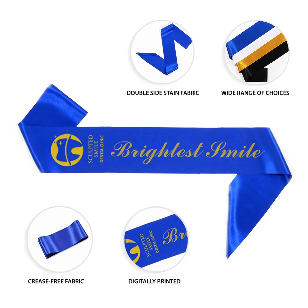 70" Custom Digitally Printed Satin Sashes 6