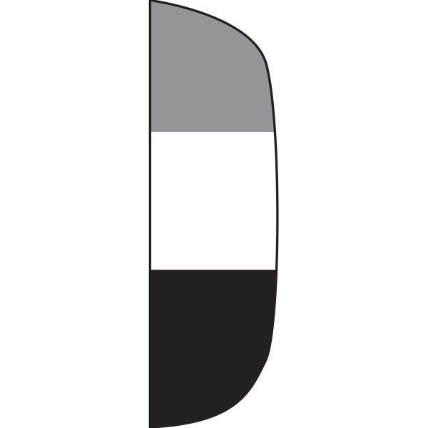 Semi-Stock 3 Color Feather Style 1 Attention Flag 2