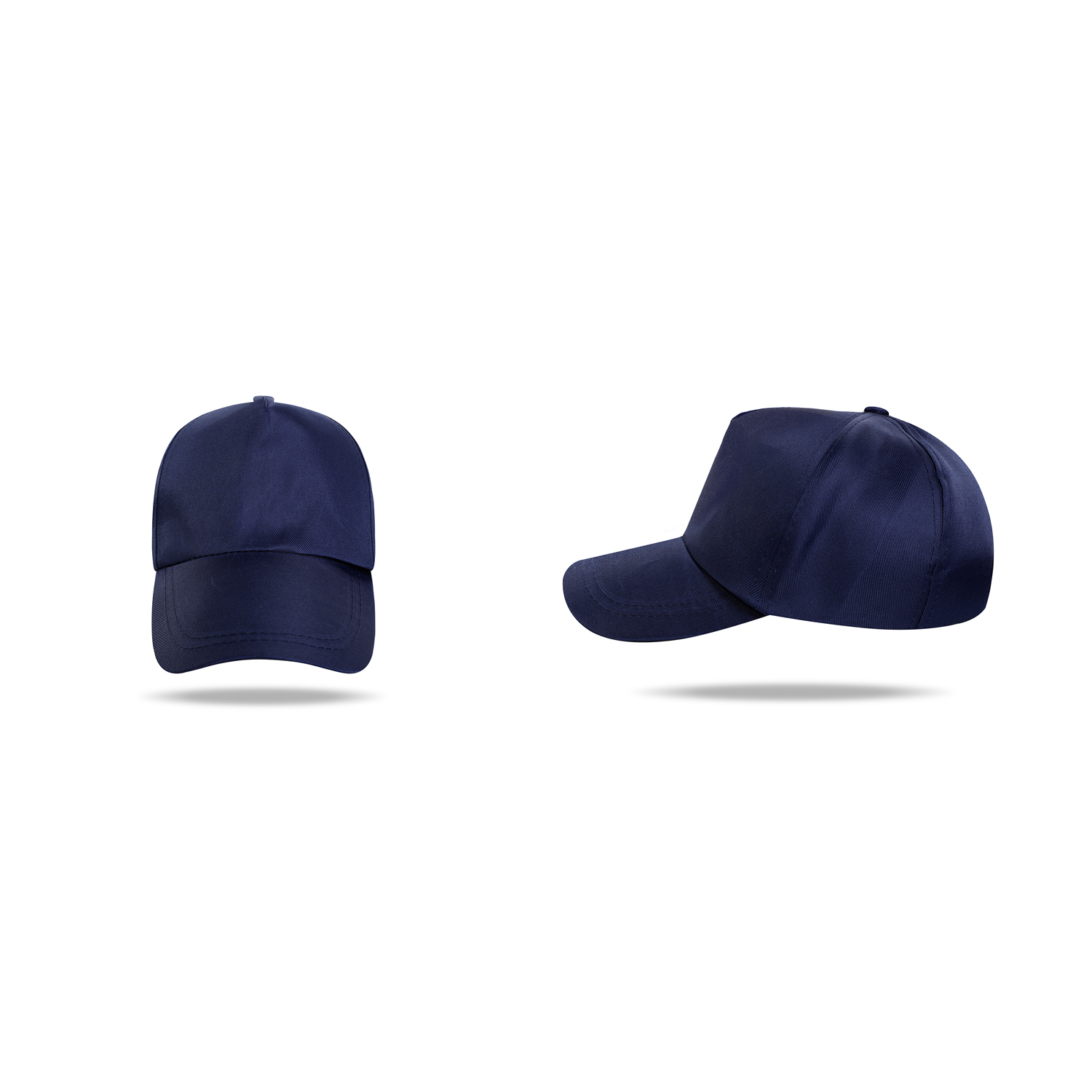 Stock Solid Color Tooling Polyester 5 Panel Cap w/Snapback Fastener 14