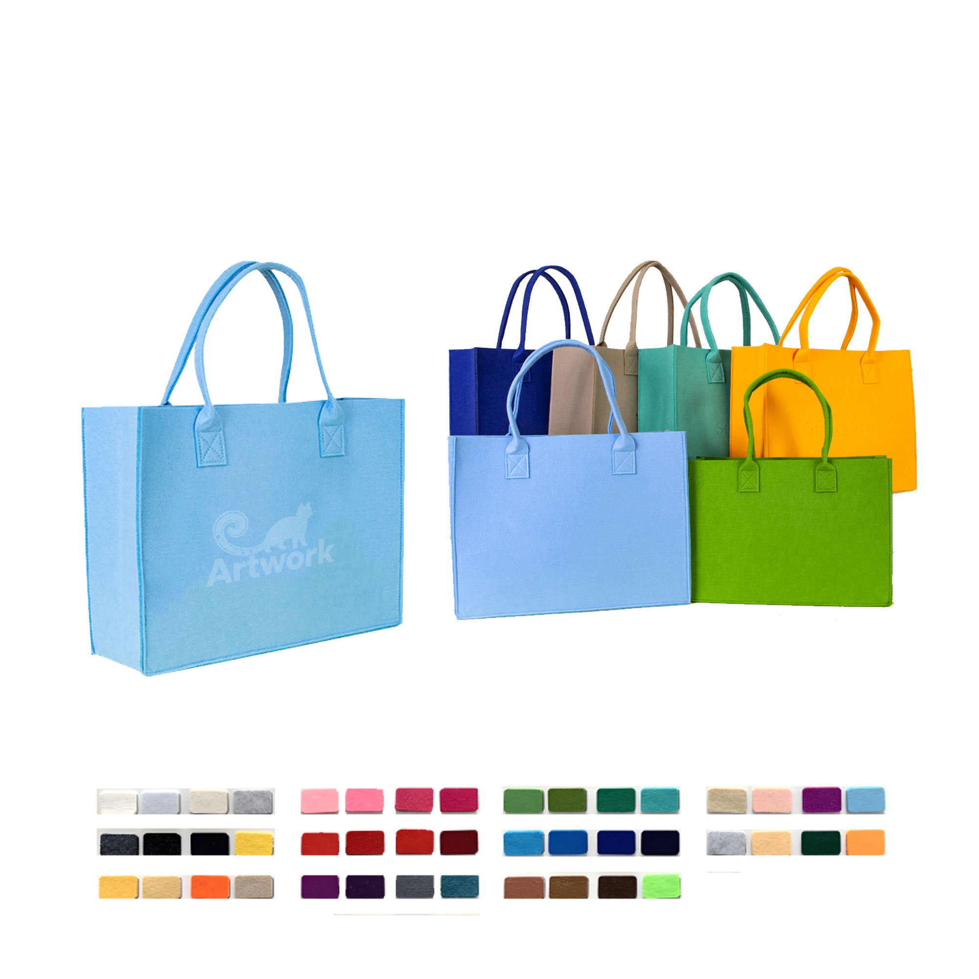 Customized Felt Tote Bag 5