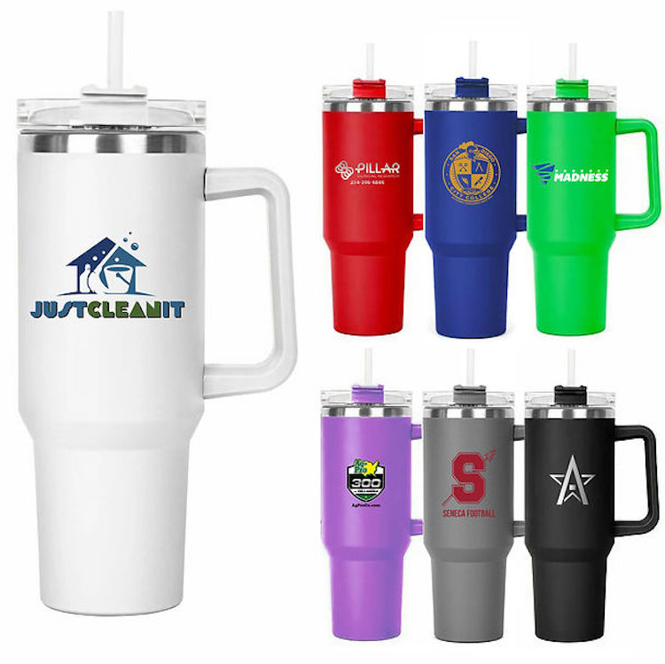 Endura40 40 oz Double Wall SS Vacuum Travel Mug & Straw Lid with Twist Closure 11