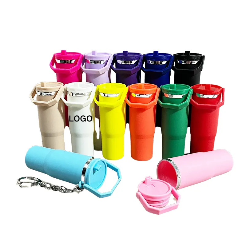 Tumbler Shaped Plastic Key Ring 1