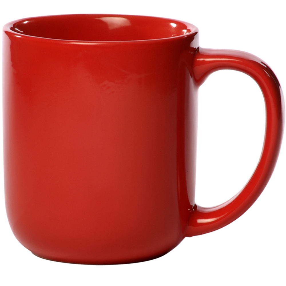 16 oz. Vibrant Glossy Ceramic Mug - White 4