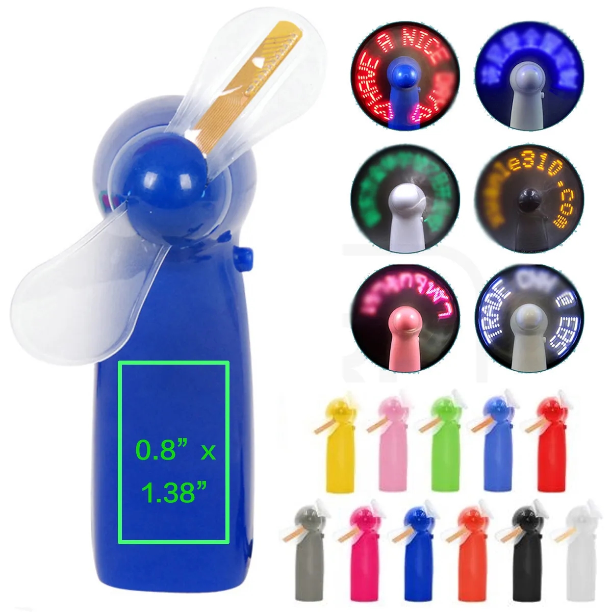 Message Editable Mini Flash LED Fan 1