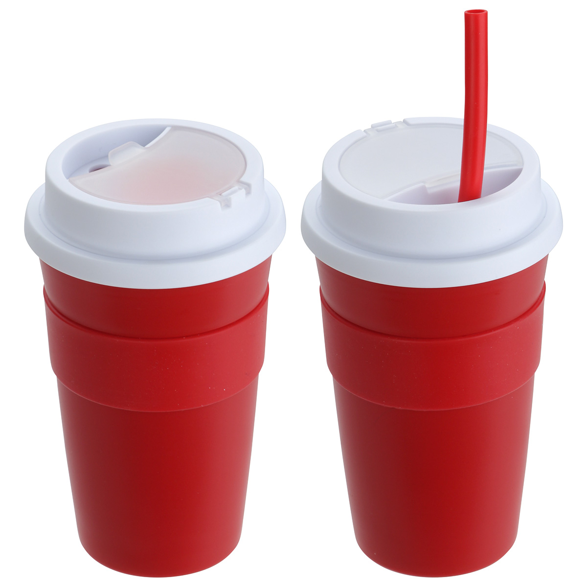 Bistro 14 oz Coffee Cup with Silicone Sleeve + Straw 4