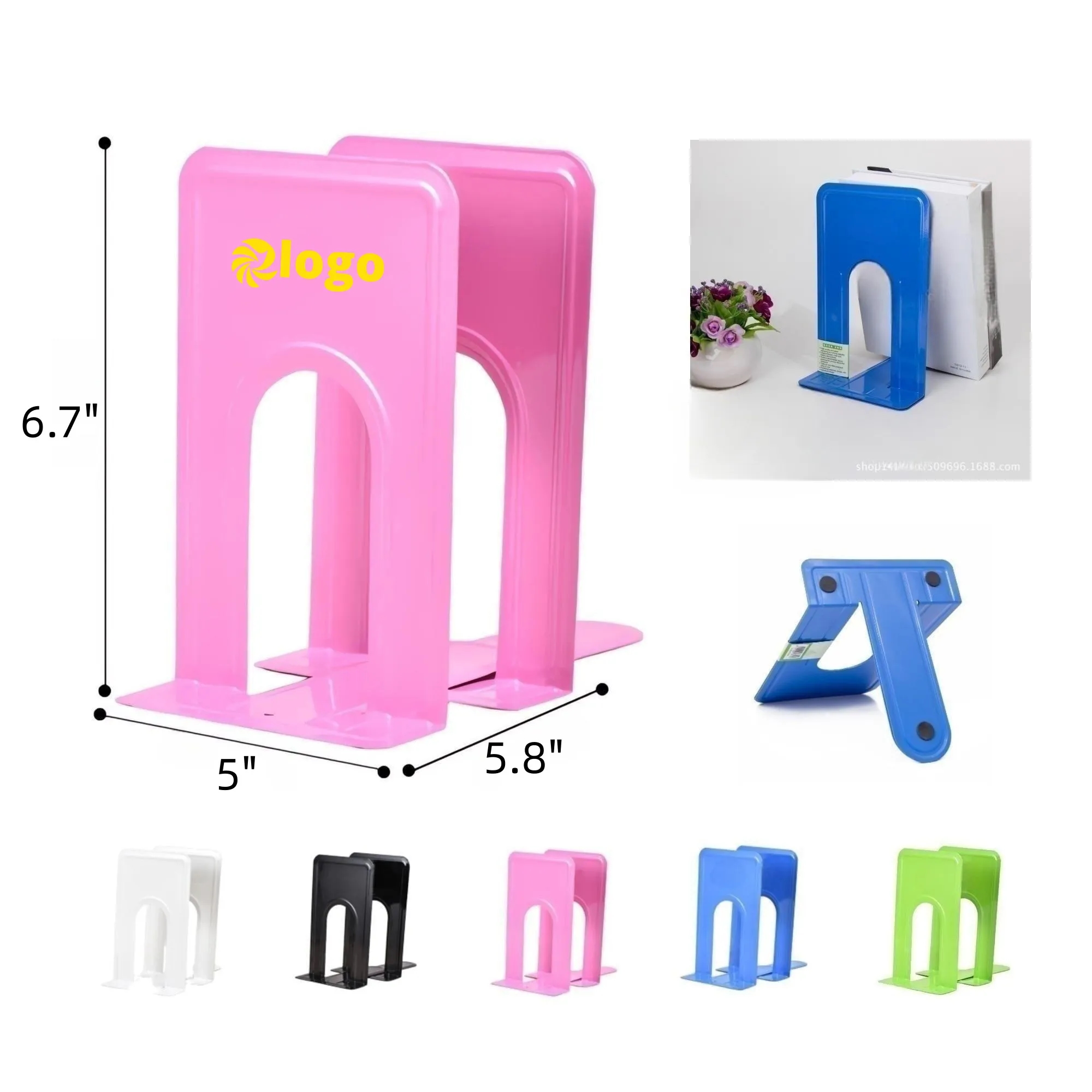 2-In-1 Metal Bookend In Candy Colors 3