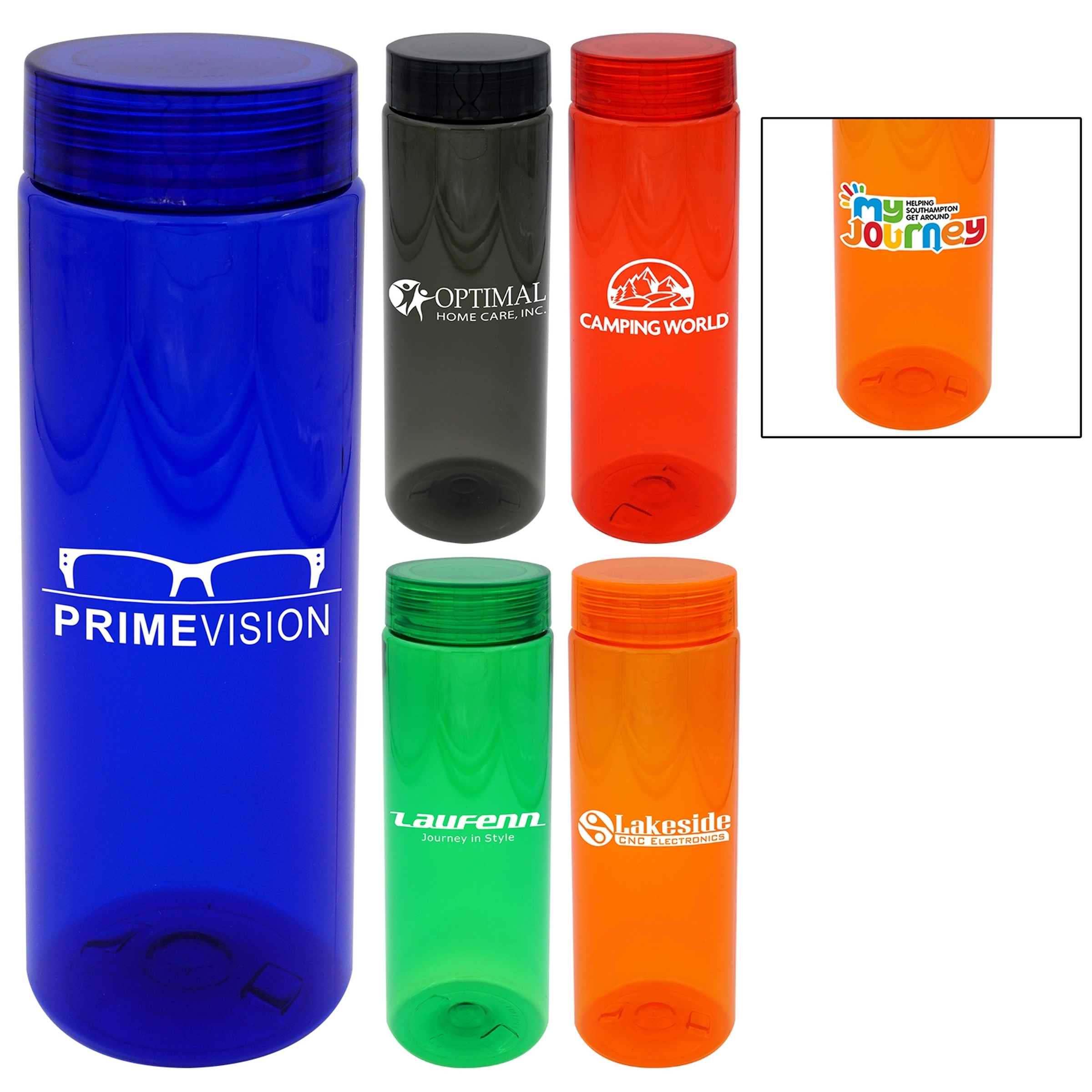 CLEAR VIEW 24 OZ. COLORFUL BOTTLE