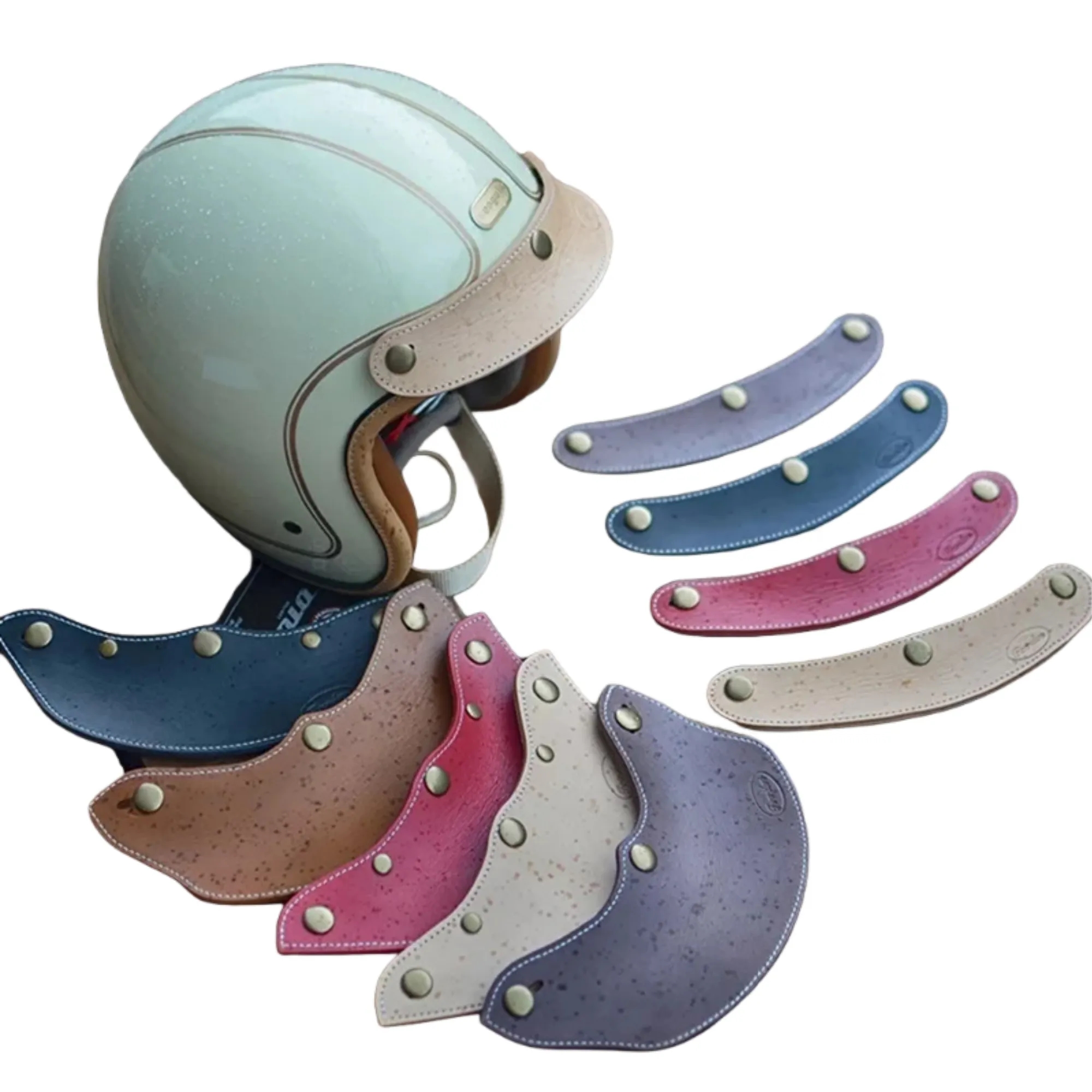 Detachable Leather Visor For Helmet Protection 3
