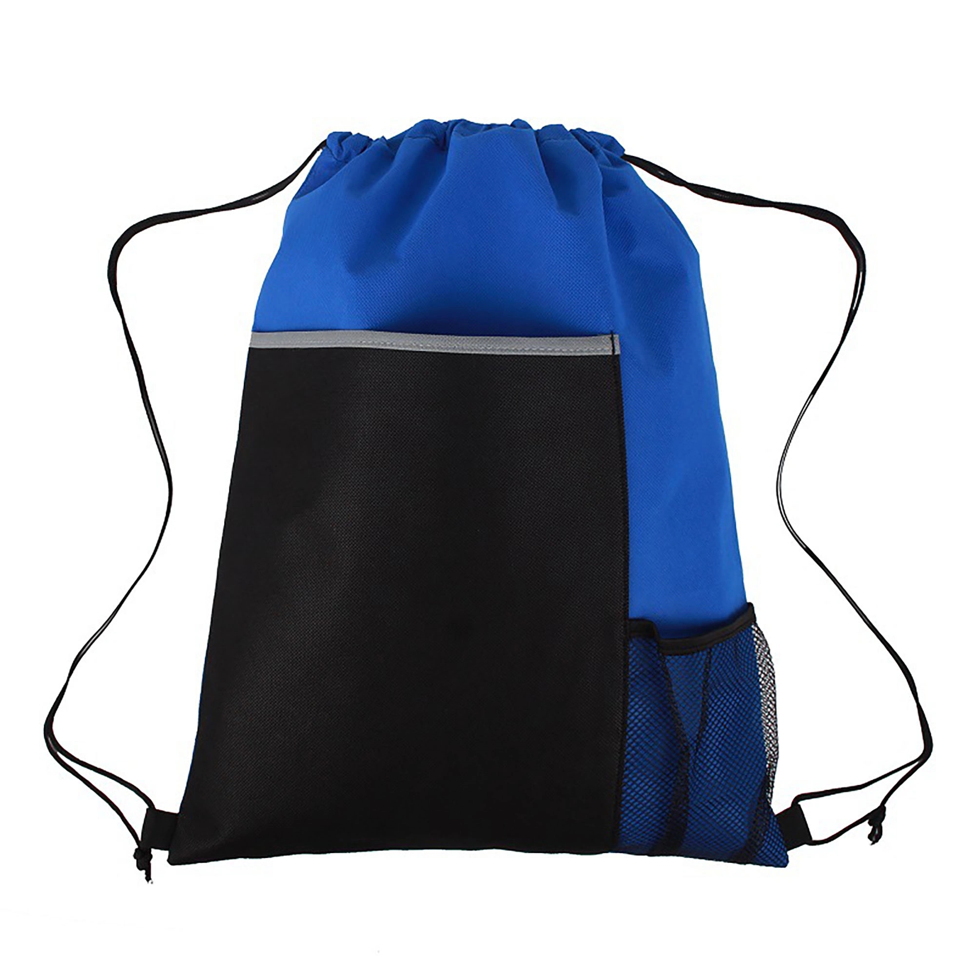 Mesh Pocket Sports Drawstring Backpack Bag 11