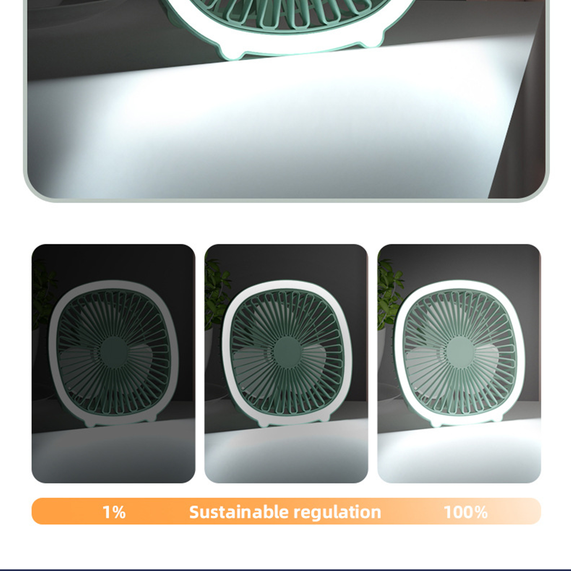 Rechargeable Small Ceiling Fan With Light 1