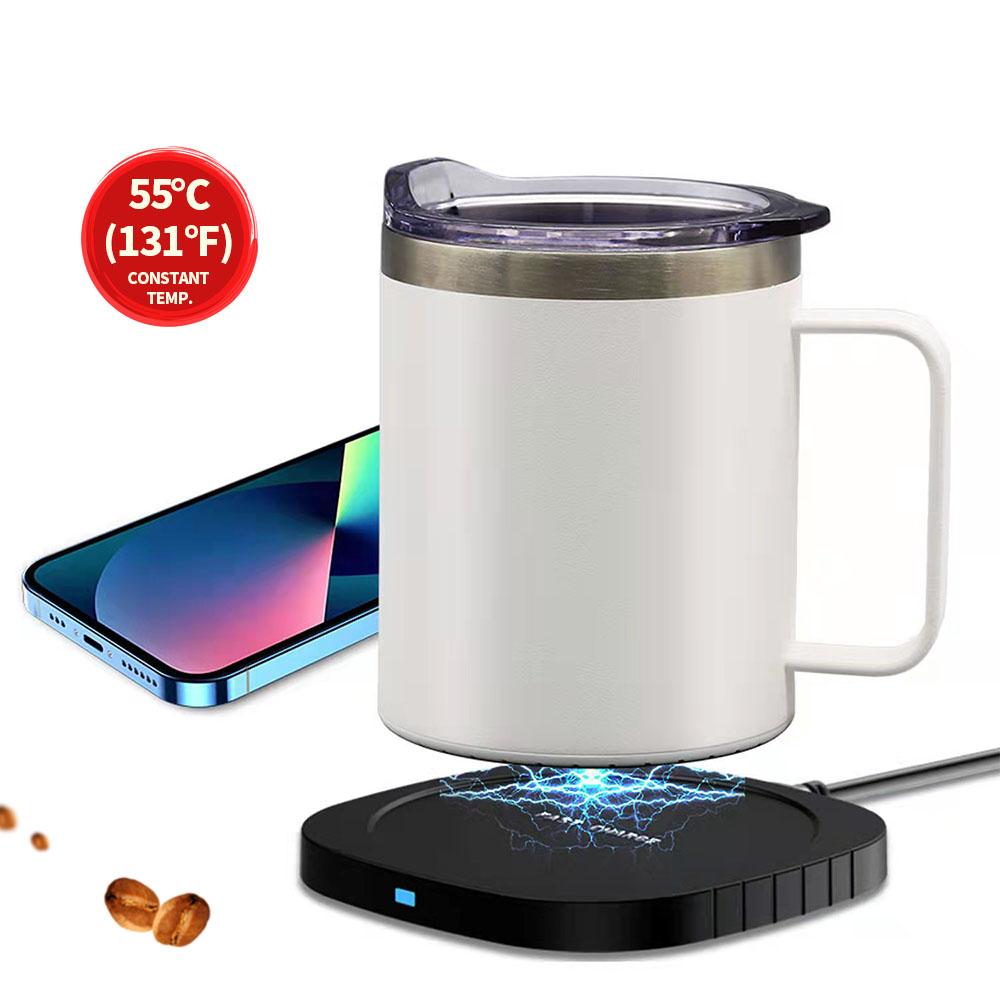 Stainless Steel Smart Mug Warmer with Wireless Phone Charger 23