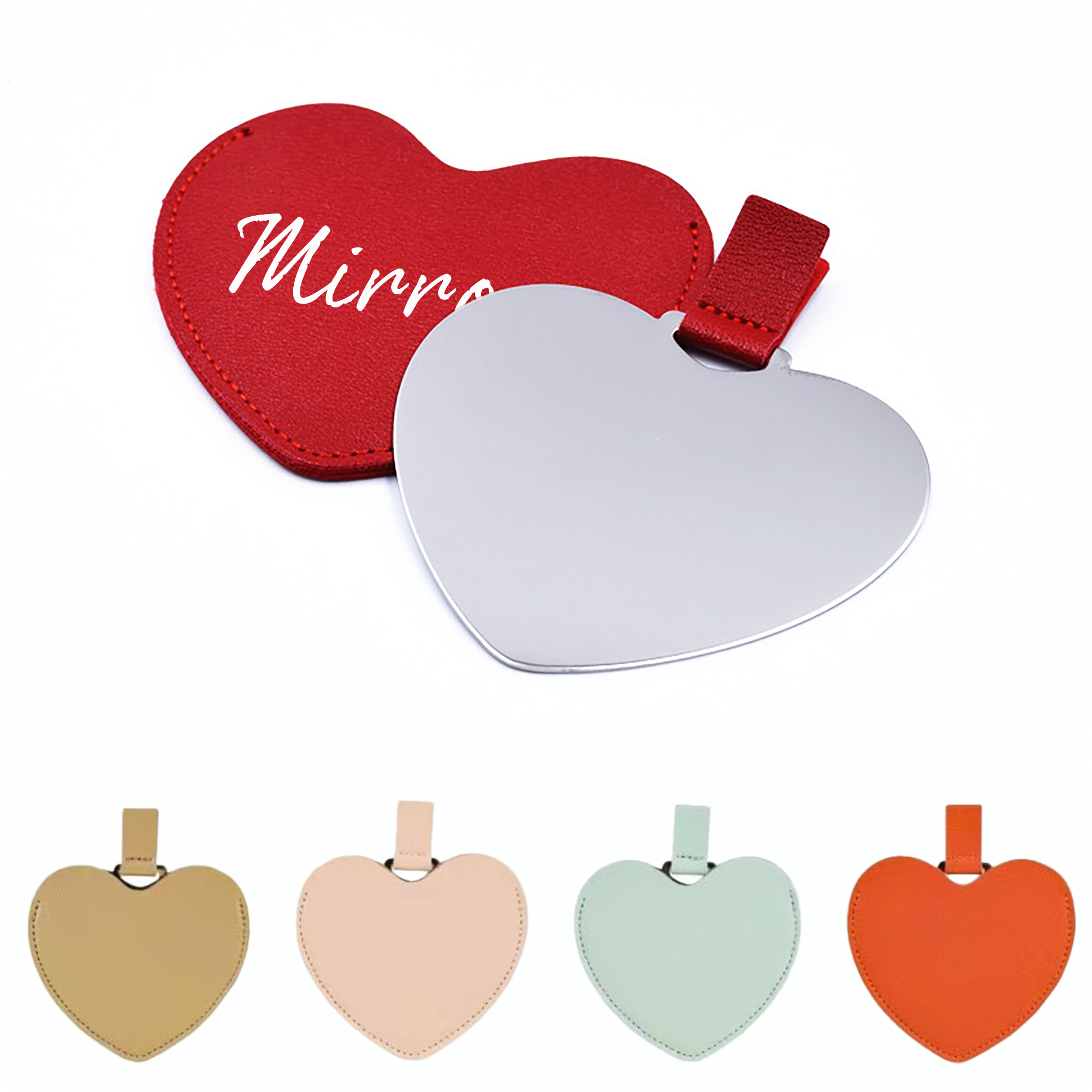 Stainless Steel Mirror with PU Leather Cover 2