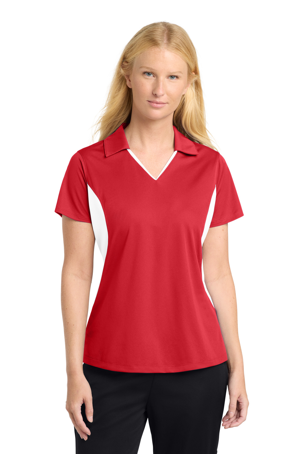 Sport-Tek Women's Side Blocked Micropique Sport-Wick Polo. LST655 29
