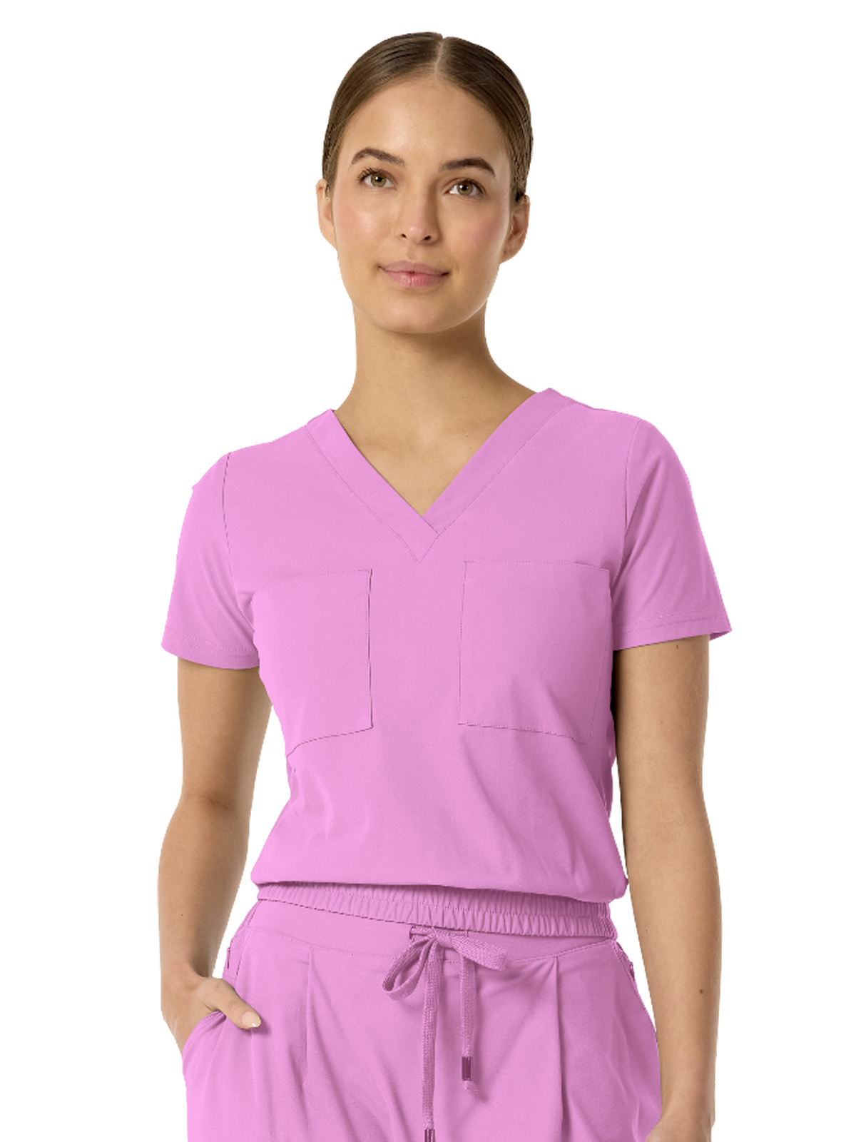 Parkley Kinetic - Women's Two-Pocket CELINE Tuck Band V-Neck Top 8