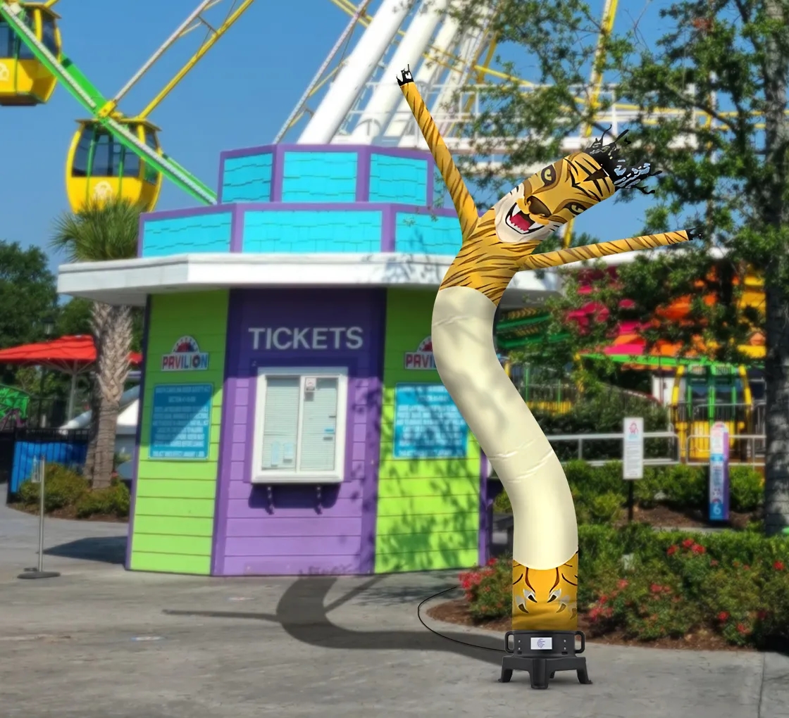 Wildcat Inflatable Tube Man Mascot with Blower 1