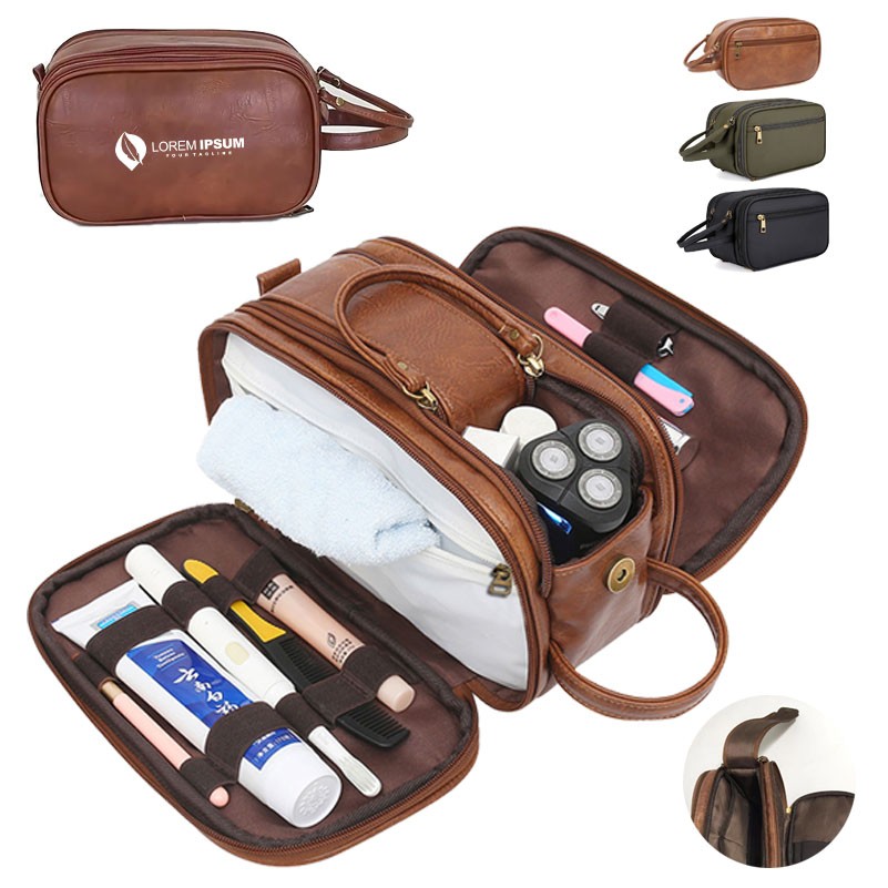 Large Travel PU Leather Cosmetic Bags 3