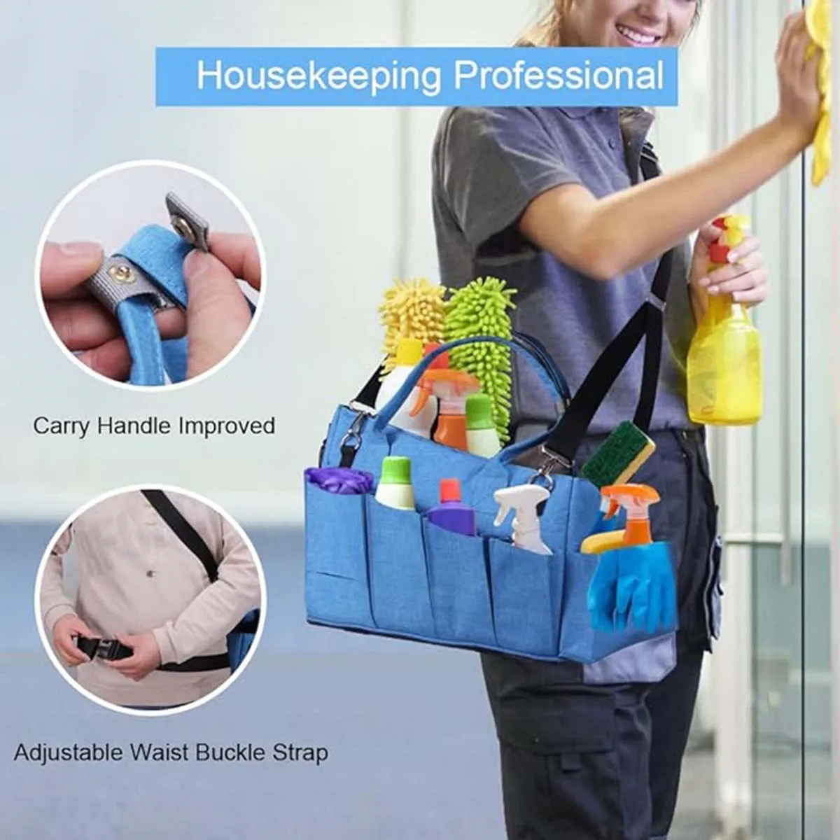 Large Hands-Free All-in-One Wearable Cleaning Caddy 2