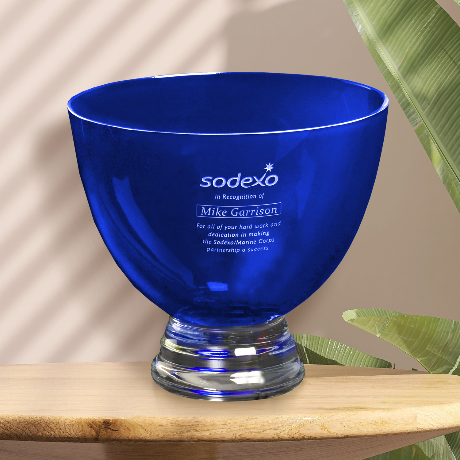 Cobalt Pedestal Bowl 5