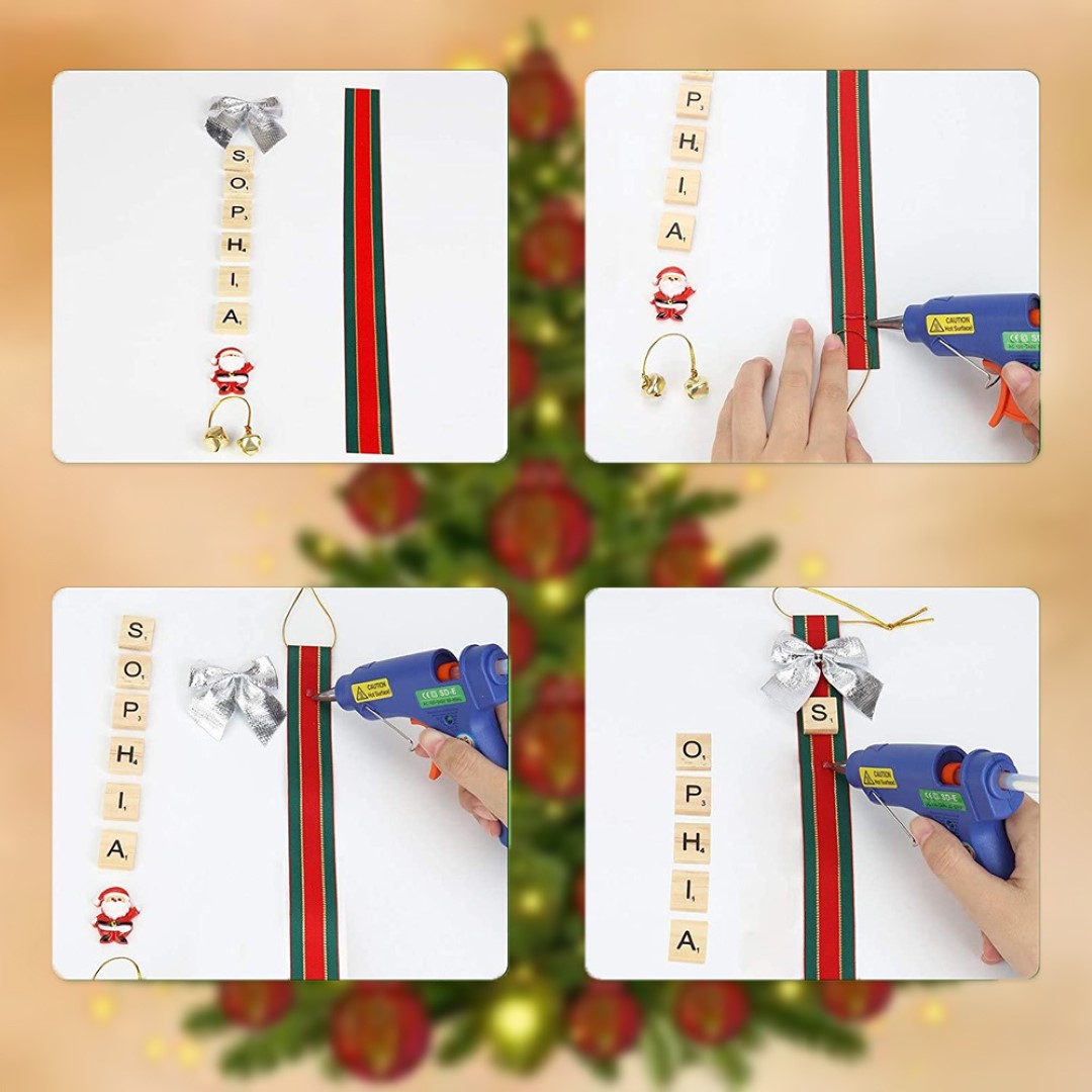 DIY Letter Christmas Tree Decorations 5