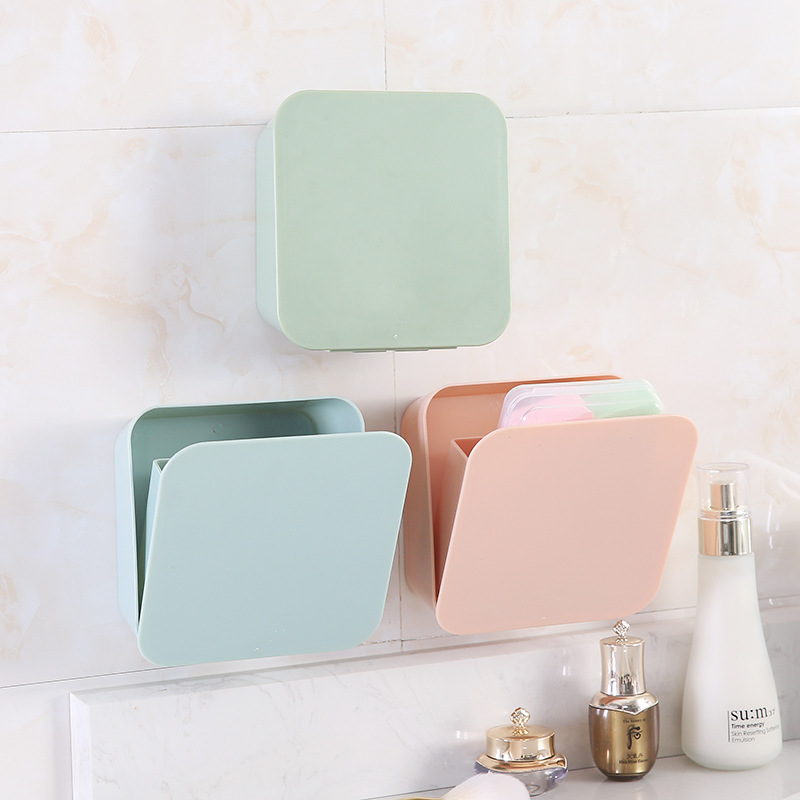 Wall Mounted Storage Box Organizer Detachable Cotton Stick 2