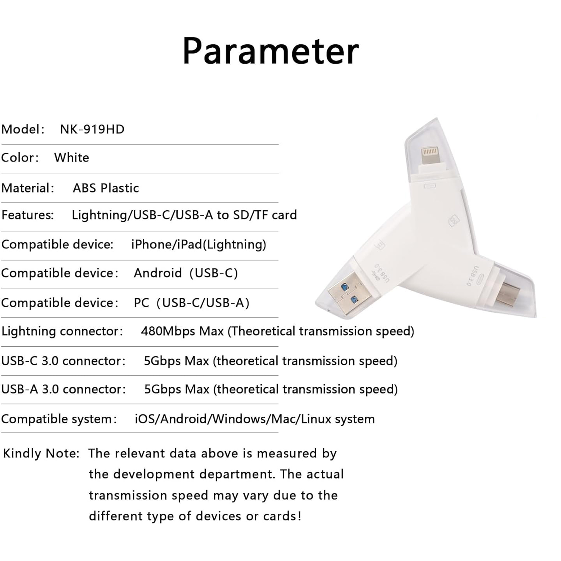 USB-C 3.0 SD Card Reader Adapter 3