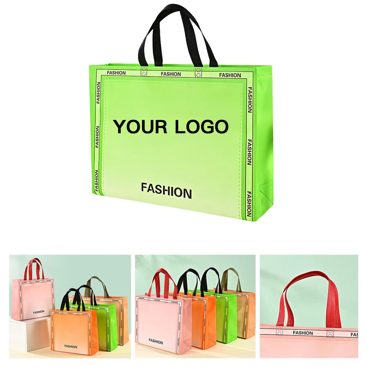 Reusable Gradient Tote Bag with Dual Handles 3
