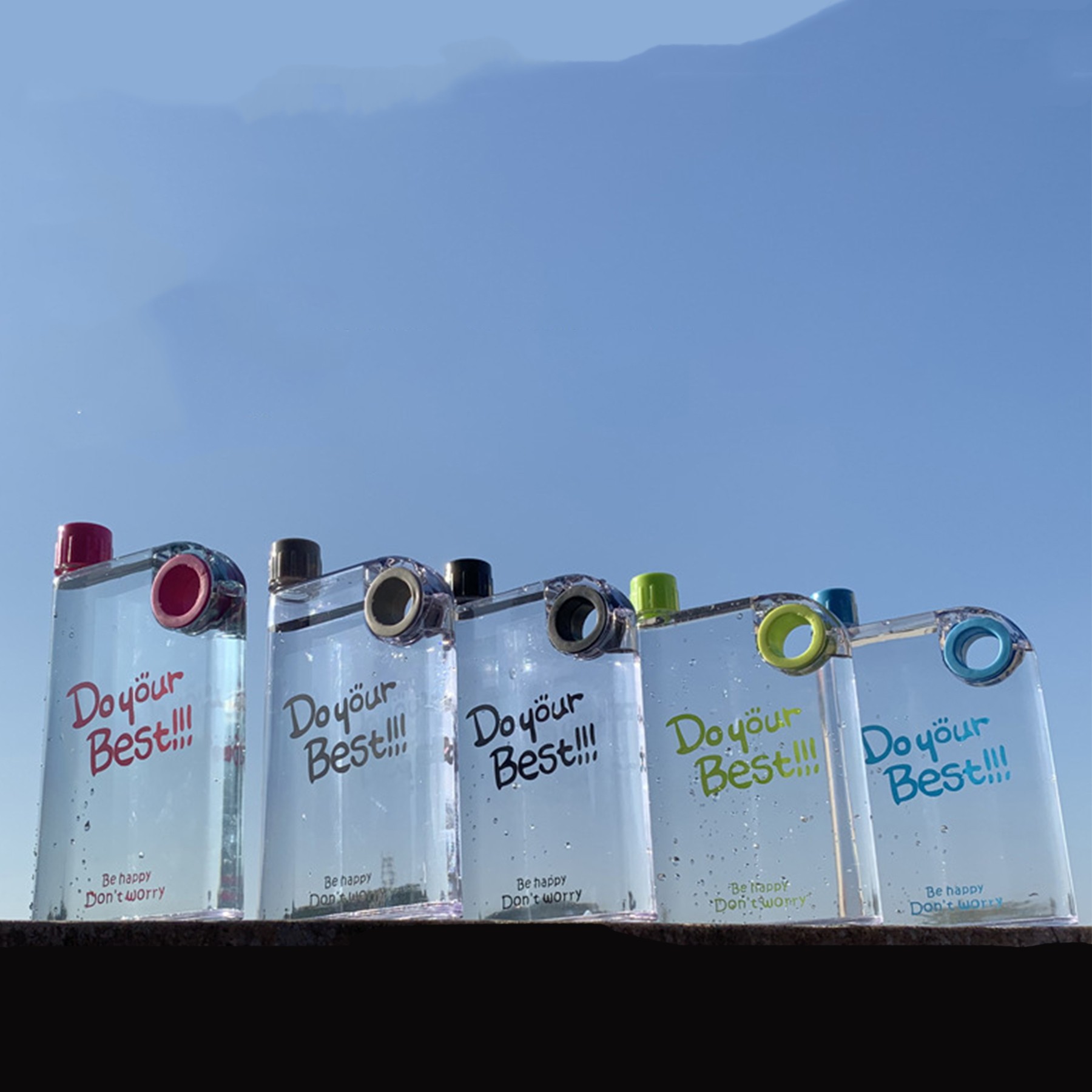 14 Oz A5 Book Shape Square Flat Water Bottle 4