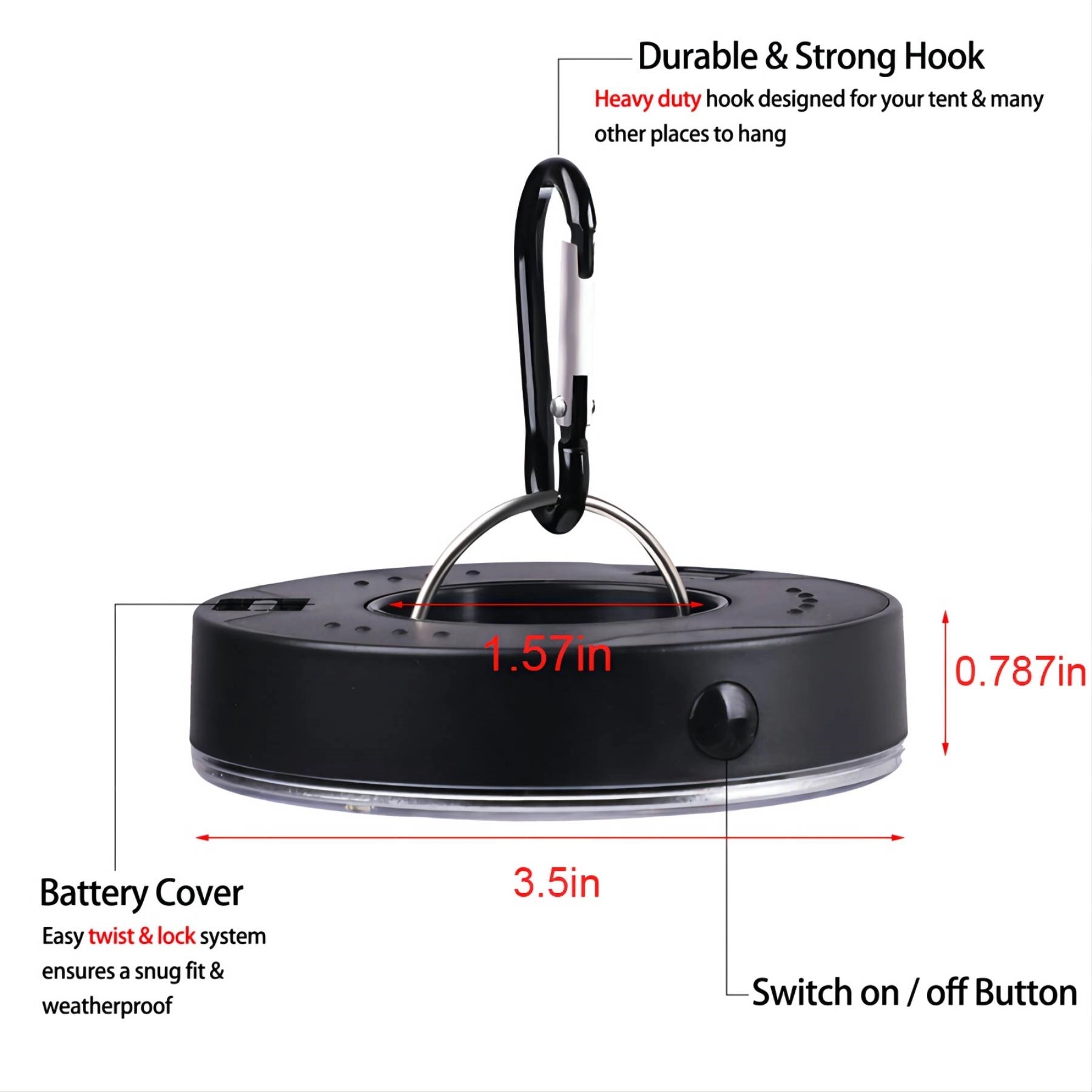 Tent Lamp Portable LED Camping Lantern Light Flashlights 5