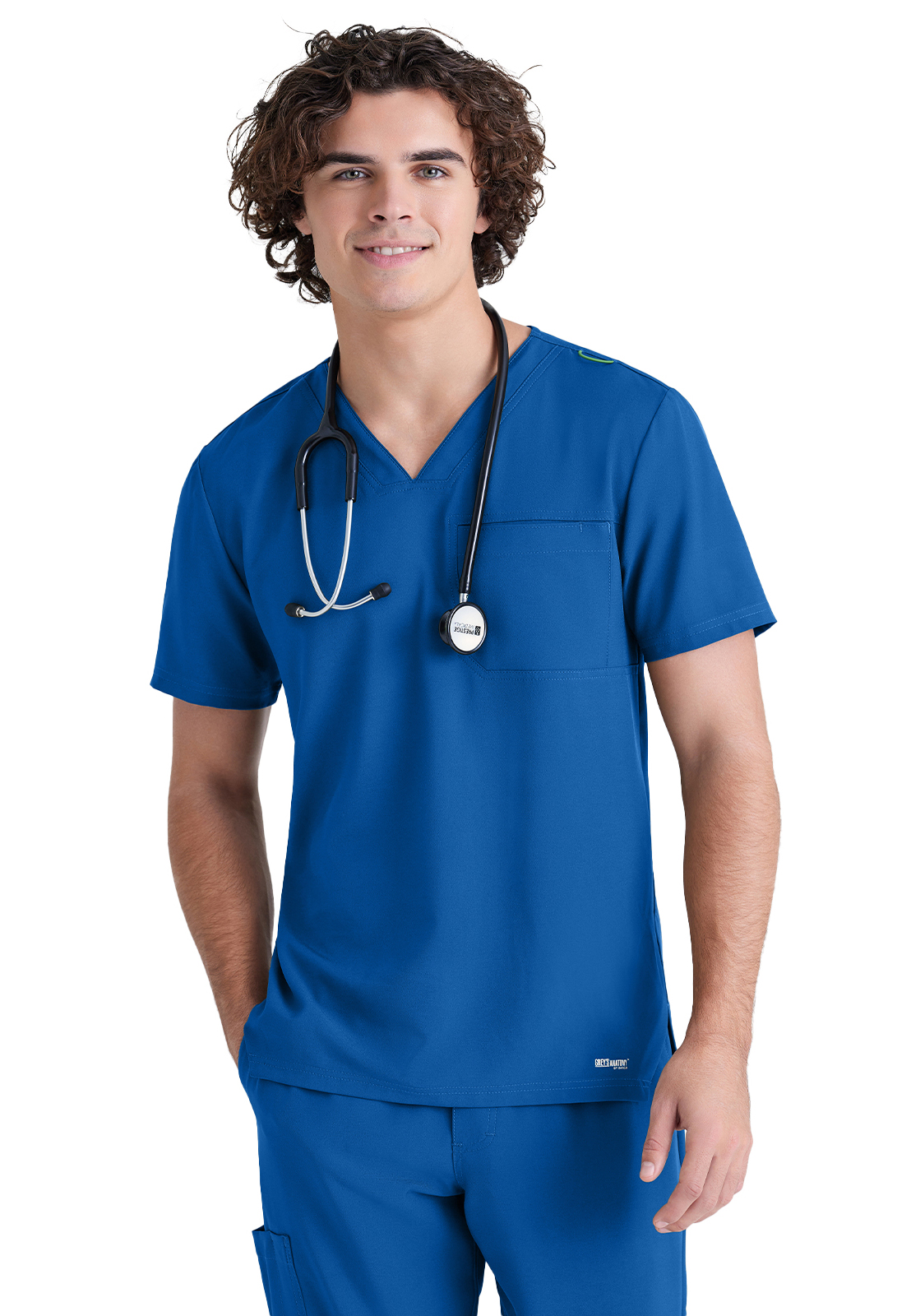Grey's Anatomy Evolve Stretch - Men's One-Pocket V-Neck Journey Scrub Top 45