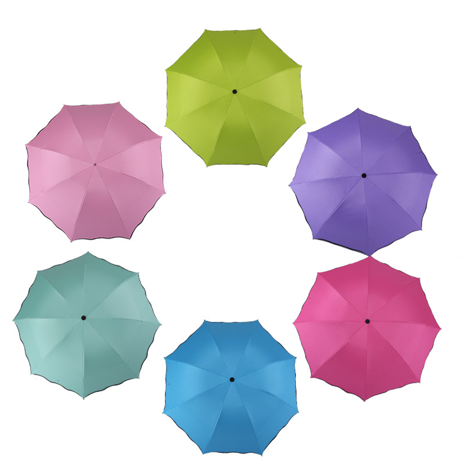 Blooming Material Travel Foldable Compact Umbrellas 7