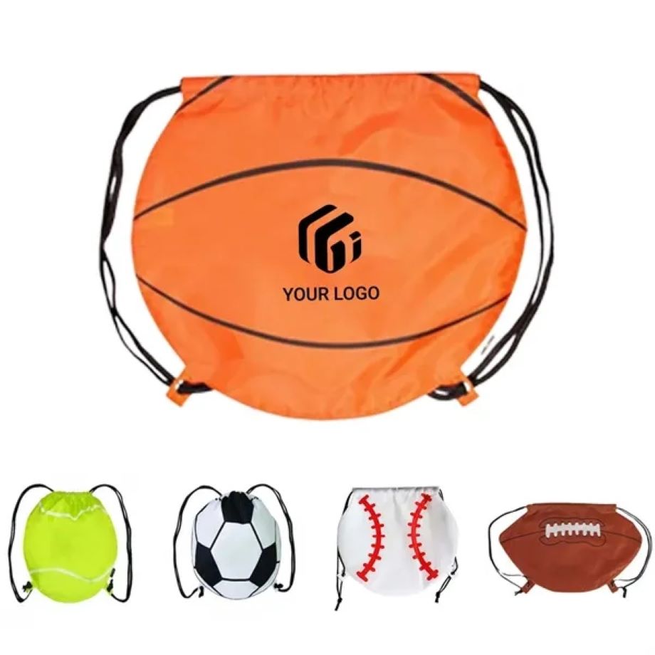 Sport Style Durable Polyester Waterproof Drawstring Backpack 2