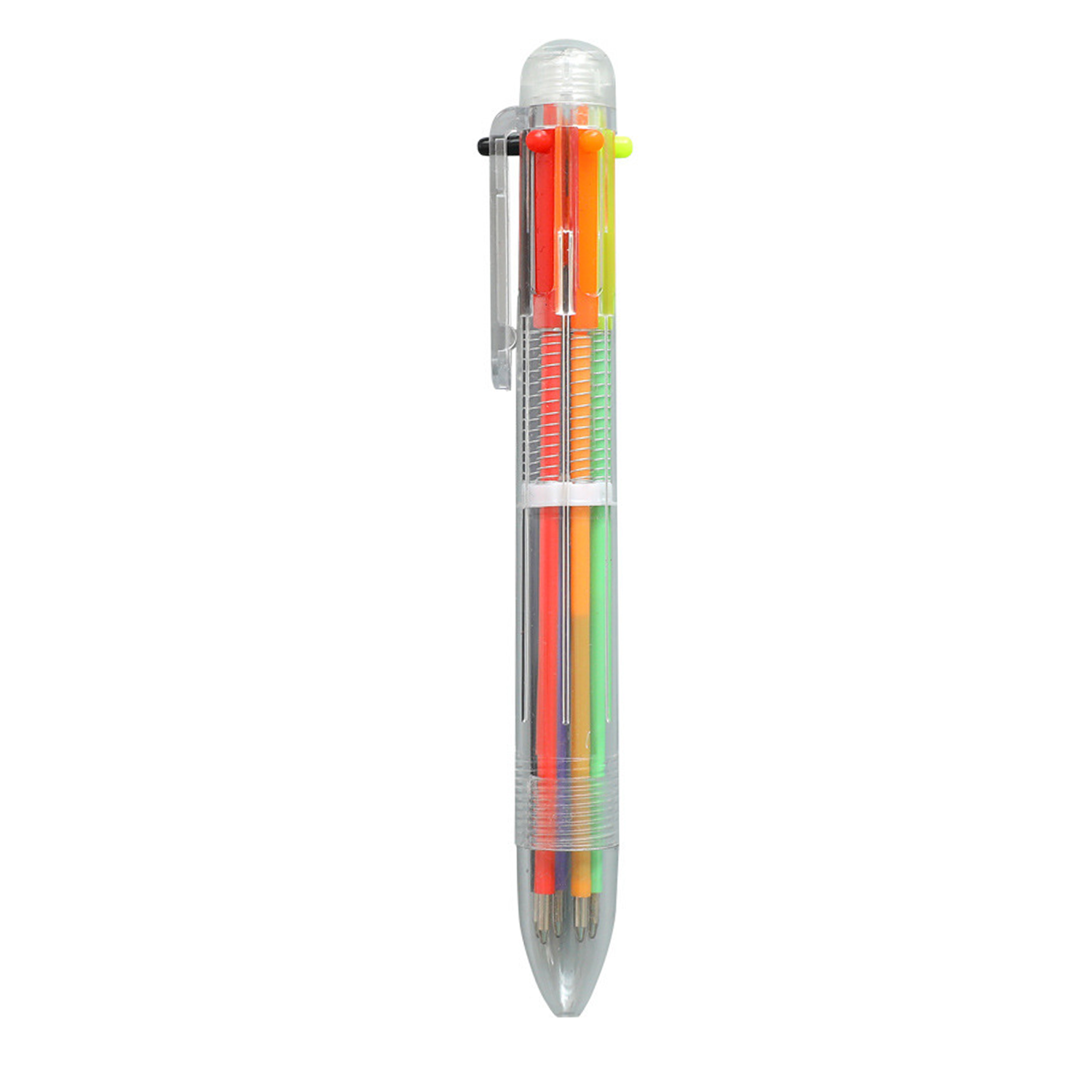 Creative transparent six color integrated ballpoint pen 2