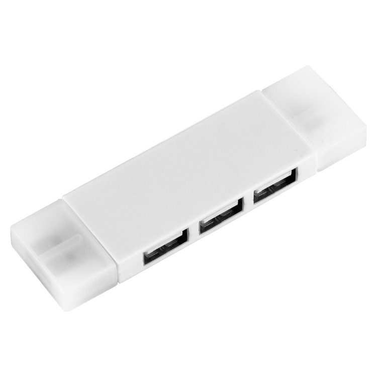 "Freedom" 2 in 1 – 3 Port Mini USB Hub with Type A & Type C Adapter 8