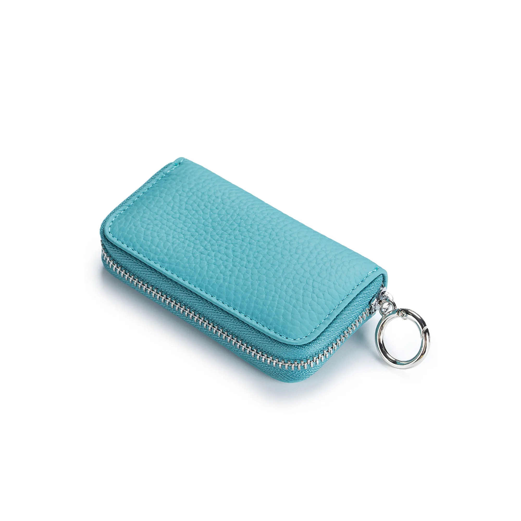 2 in 1 Genuine Leather Key Holder with 2 Card Slot 3