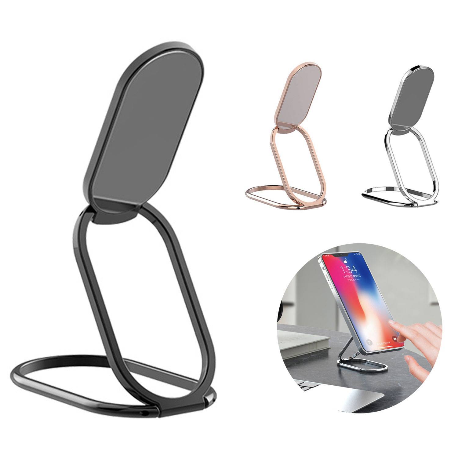 Metal Folding Back Sticker Phone Ring Holder 2